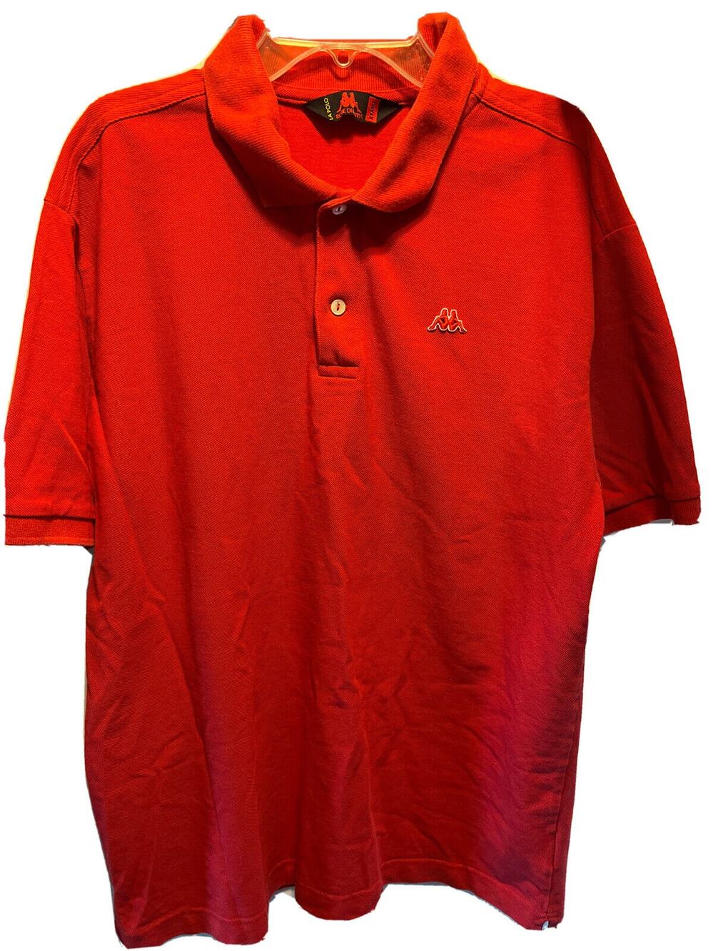 Robe Di Kappa LA POLO Men’s XL red short sleeve 1/4 button cotton polo shirt
